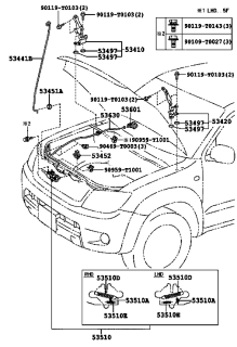 Mecanism inchidere capota Toyota Hi-Lux III