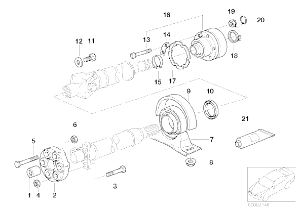 Rulment intermediar cardan bmw e39 #5
