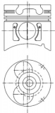 Piston STD cu bolt si segmenti motor Nissan 3,0TD (poz.1)