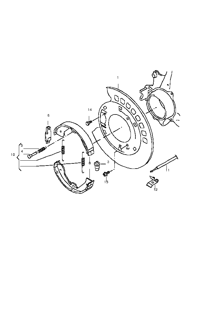 Cablu frana mana Touareg spate 1750 mm