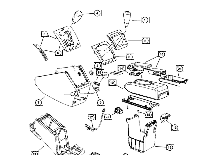 Maciulie schimbator viteze manual Jeep Compass/Patriot