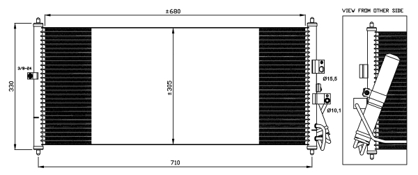 Radiator clima Nissan Almera II cu uscator