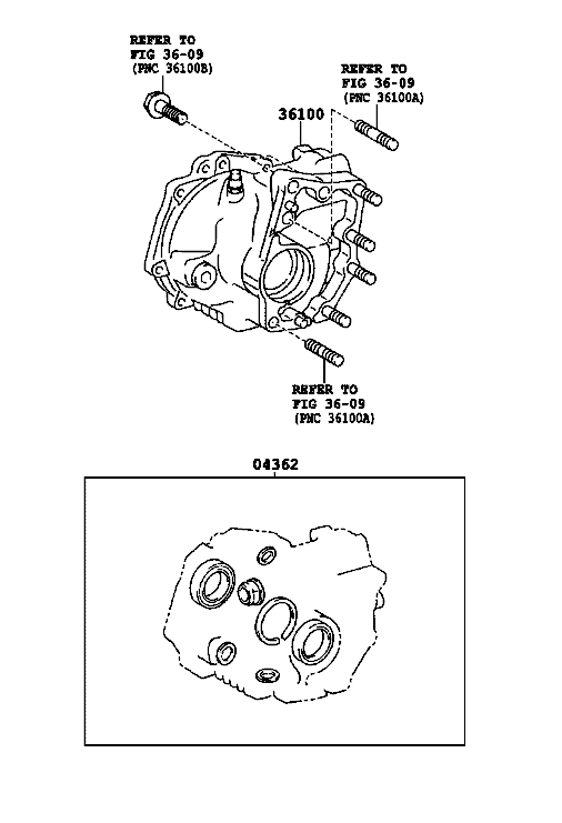 Set simeringuri cutia transfer fata Toyota Rav 4 III