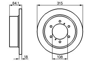 Disc frana punte fata Mitsubishi Pajero II