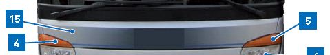 Panel sub parbriz fata Setra 415-416 GHTD (poz.15)