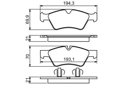 Placute frana fata ML