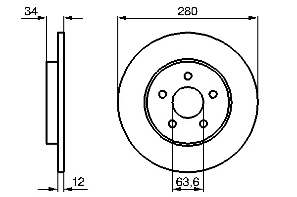 Disc frana spate Mondeo III