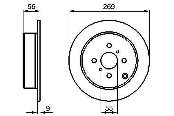 Disc frana spate Toyota  Prius II
