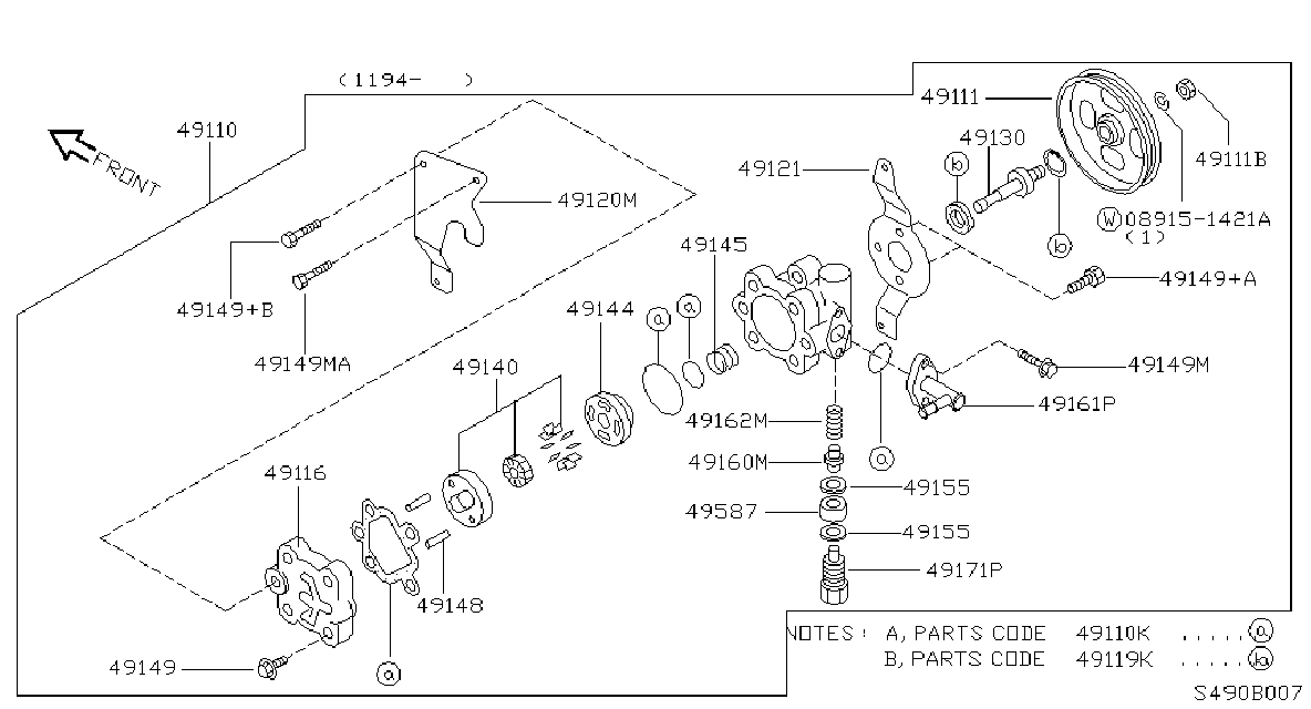 Fulie pompa servo Nissan Terrano II (poz.49111)
