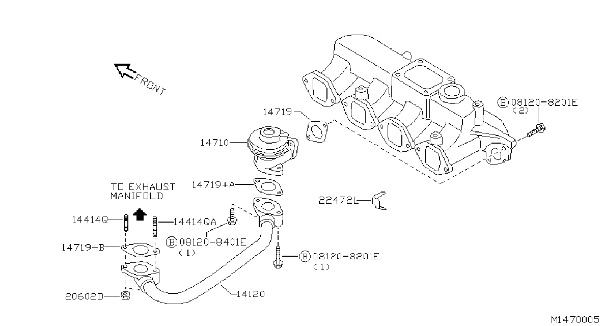 Supapa EGR 2.7 TD Nissan
