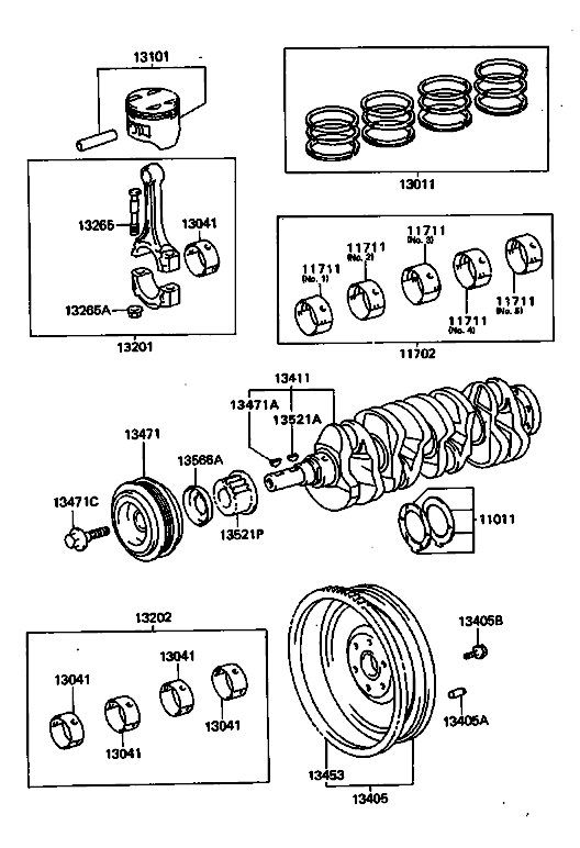 Piston STD fara segment cu bolt 2.0 Toyota