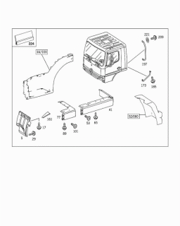 Ornament superior aripa fata Mercedes Atego (poz.107)