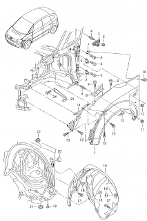 Carenaj aripa fata Audi A2 (poz.16)