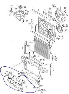 Jaluzea radiator Vw Touareg motor 3,0 TDI (poz.11)