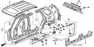 Aripa spate Honda CRV II (poz.3 )