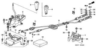 Cabluri timonerie Honda CRV II (poz.9)