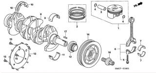 Piston STD motor 1,8 Honda (fara segmenti)