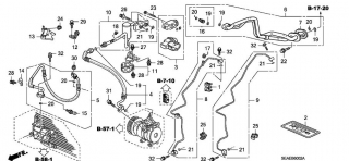 Conducte aer conditionat Honda Accord VIII  motor diesel(vezi schita)