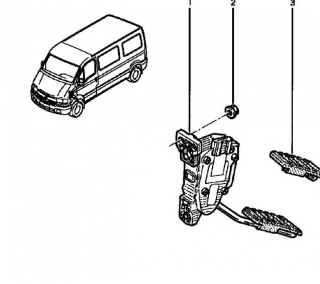 Pedala acceleratie Renault Master motor 2,5 dCi