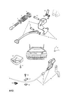 Mecanism inchidere capota Opel Astra G (poz.6)