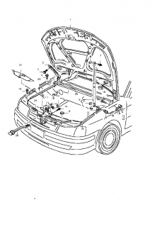 Incuietoare capota Vw Passat B6 (poz.11)