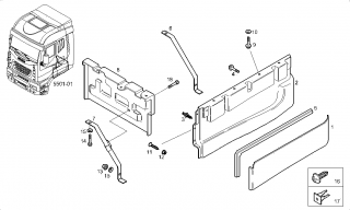 Protectie cabina spre spate Iveco Stralis (poz.8)