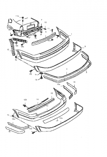 Spoiler bara spate Vw Passat sedan caroserie B6 (poz.5)