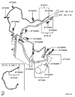 Conducte aer conditionat Mitsubishi L200 (vezi schita)