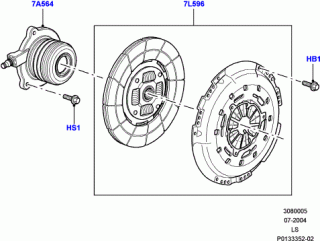 Kit ambreiaj Land Rover motor 2,7 TD (disc+placa presiune)