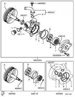 Kit reparatie pompa servodirectie Mitsubishi Outlander II (poz.48015)