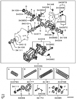 Kit reparatie sateliti grup spate Mitsubishi Outlander II (poz.34085)