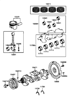 Set segmenti piston STD motor 1,5 VVTi Toyota (set pt. 4 pistoane)