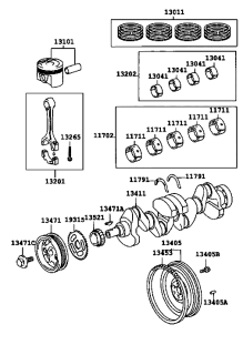 Set segmenti motor 1,0 VVTi Toyota (per piston)