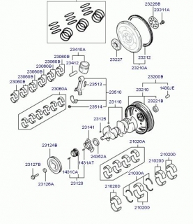 Piston STD motor 2.9 CRDi Hyundai