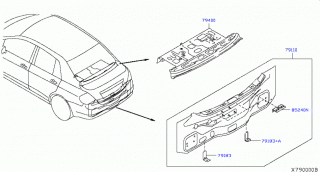 Fusta spate Nissan Tiida sedan