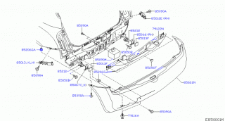 Suport metalic bara spate Nissan Micra III (poz.85212)