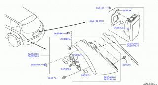 Lampa marsarier spate pe hayon Nissan Murano