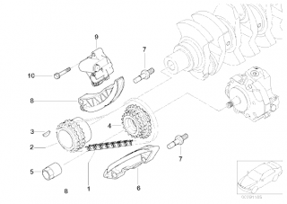 Kit lant distributie inferior motor 3,0 D BMW
