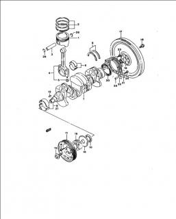 Piston STD fara segmenti motor 1,6 16V Suzuki