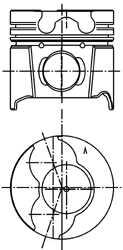 Piston complet STD motor 1,9 DDiS Suzuki