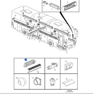 Radiator incalzire interior autocar Volvo 9700 (poz.1)