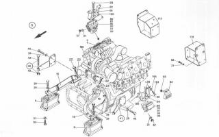 Suport motor Setra 315 UL (poz.9) motor 11,3 Mercedes