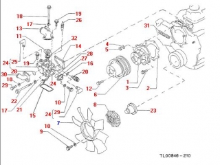 Elice ventilator Nissan Cabstar E motor 3,0TD (poz.7)