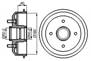 Tambur frana spate Ford Ka