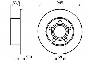 Disc frana spate Passat 3C2(diam.245 mm)
