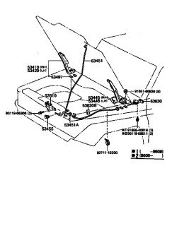 Inchizator capota Land Cruiser J 7 (poz.53510)