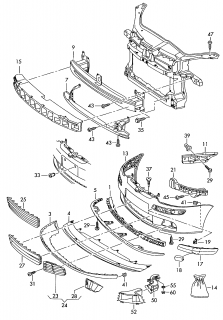 Suporti bara fata Golf V